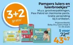 Trekpleister Pampers luiers en luierbroekjes aanbieding