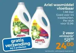 Trekpleister Ariel wasmiddel vloeibaar aanbieding