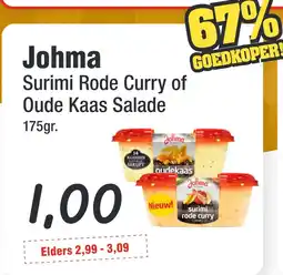 Budget Food Johma Surimi Rode Curry of Oude Kaas Salade aanbieding