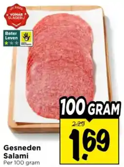 Vomar Voordeelmarkt Gesneden Salami aanbieding