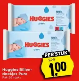 Vomar Voordeelmarkt Huggies Billendoekjes Pure aanbieding