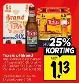 Vomar Voordeelmarkt Texels of Brand aanbieding