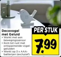 Vomar Voordeelmarkt Decovogel met Geluid aanbieding