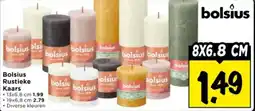 Vomar Voordeelmarkt Bolsius Rustieke Kaars aanbieding