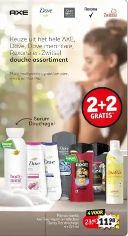 Kruidvat Axe Fine Fragrance Collection Cherry Fizz douchegel aanbieding