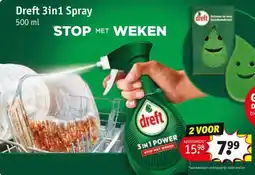 Kruidvat Dreft 3 in 1 Spray aanbieding