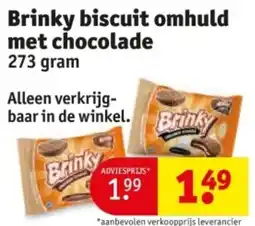 Kruidvat Brinky biscuit omhuld met chocolade aanbieding