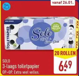 ALDI Solo 3-laags toiletpapier aanbieding