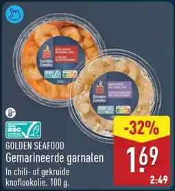 ALDI Golden seafood Gemarineerde garnalen aanbieding
