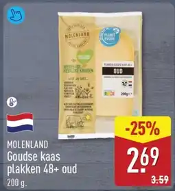 ALDI Molenland Goudse kaas plakken 48+ oud aanbieding