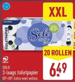 ALDI Solo 3-laags toiletpapier aanbieding