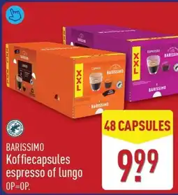 ALDI Barissimo Koffiecapsules espresso of lungo aanbieding