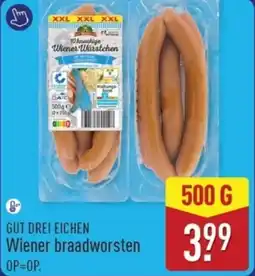 ALDI Gut drei eichen wiener braadworsten aanbieding