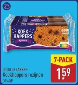 ALDI Goud gebakken Koekhappers rozijnen aanbieding