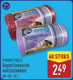 ALDI Power force Geparfumeerde vuilniszakken aanbieding