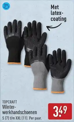 ALDI Topcraft Winter Werkhandschoenen aanbieding