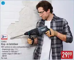 ALDI Ferrex Klop en Beitelboor aanbieding