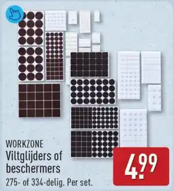 ALDI Workzone Viltglijders of beschermers aanbieding