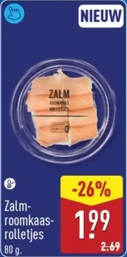 ALDI Zalm Roomkaas Rolletjes aanbieding