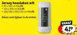 Kruidvat Jersey hoeslaken wit aanbieding