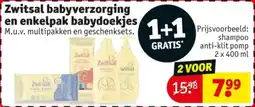 Kruidvat Zwitsal Babyverzorging en Enkelpak Babydoekjes aanbieding