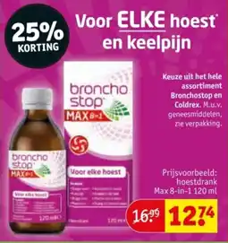 Kruidvat Keuze uit het hele assortiment Bronchostop en Coldrex aanbieding