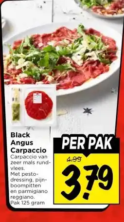 Vomar Voordeelmarkt Black Angus Carpaccio aanbieding