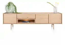 Xooon Valgard, lowboard 220 cm - 3-deuren + 1-lade + 1-niche (+ LED) aanbieding