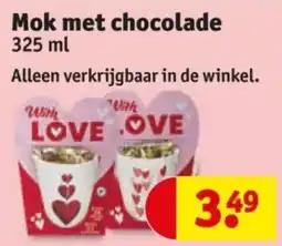 Kruidvat Mok met chocolade aanbieding