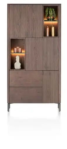 Xooon Trenton, bergkast 95 cm - 3-deuren + 2-laden + 4-niches - Clay aanbieding