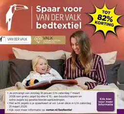 Vomar Voordeelmarkt Spaar voor VAN DER VALK bedtextiel aanbieding