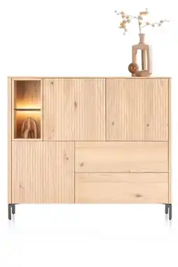 Xooon Trenton, dressette 153 cm - 3-deuren + 2-laden + 2-niches - natural aanbieding