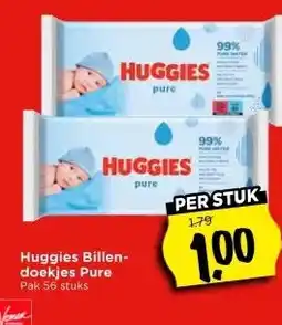 Vomar Voordeelmarkt Huggies Billen- doekjes Pure aanbieding