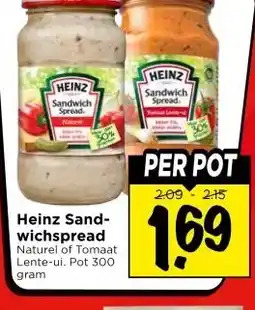 Vomar Voordeelmarkt Heinz Sand- wichspread aanbieding
