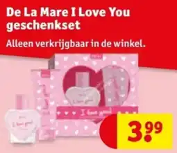 Kruidvat De La Mare I Love You geschenkset aanbieding