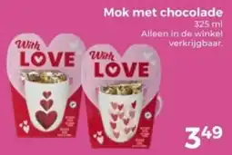 Trekpleister Mok met chocolade aanbieding