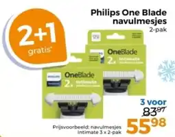 Trekpleister Philips One Blade navulmesjes aanbieding