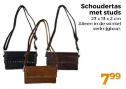 Trekpleister Schoudertas met studs aanbieding