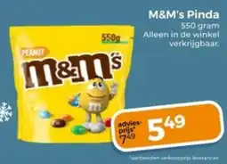 Trekpleister M&M's Pinda aanbieding