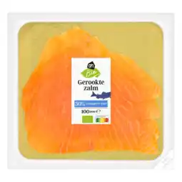 Albert Heijn AH Biologisch Gerookte zalm 30% verlaagd in zout aanbieding