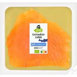 Albert Heijn AH Biologisch Gerookte zalm 30% verlaagd in zout aanbieding