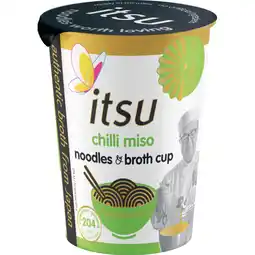 Albert Heijn Itsu Chili miso noodles & broth cup aanbieding