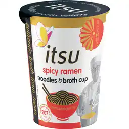 Albert Heijn Itsu Spicy ramen noodles & broth cup aanbieding