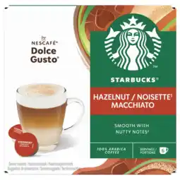 Albert Heijn Starbucks Dolce gusto compatible hazelnut aanbieding