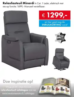 Woonsquare Relaxfauteuil Minardi aanbieding