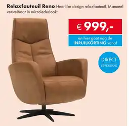 Woonsquare Relaxfauteuil Reno aanbieding