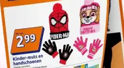 Action Kinder-muts en handschoenen aanbieding
