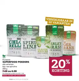 Ekoplaza Purasana Super food aanbieding