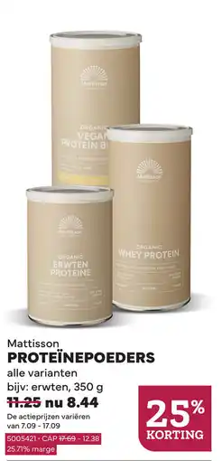Ekoplaza Mattisson Proteïnepoeders aanbieding