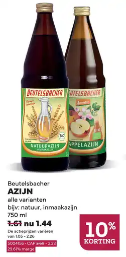 Ekoplaza Beutelsbacher Azijn aanbieding